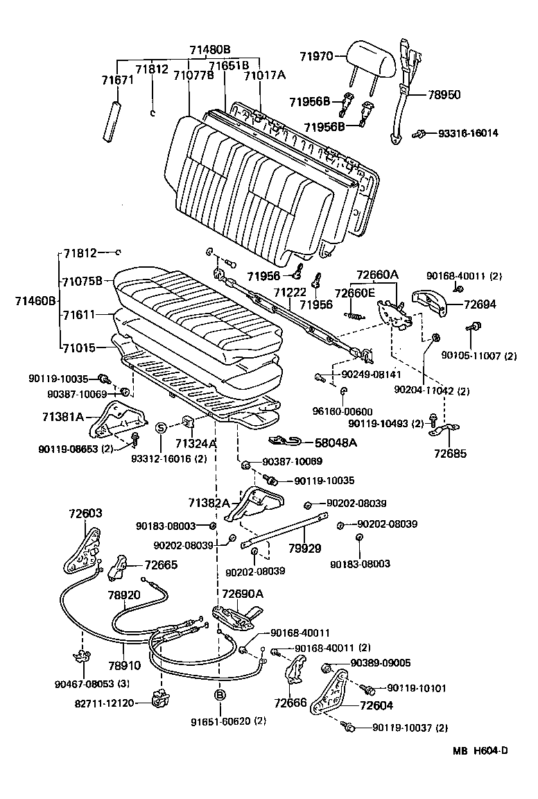 Exploded illustration MBH604D