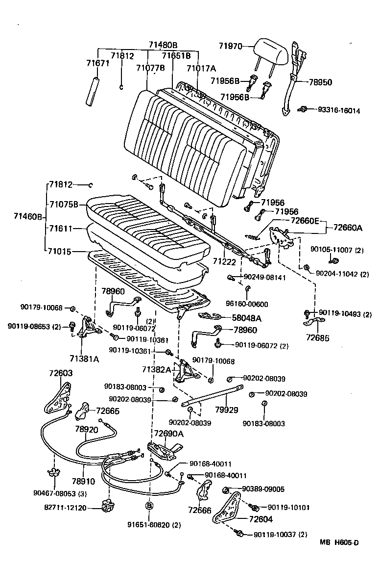 Exploded illustration MBH605D
