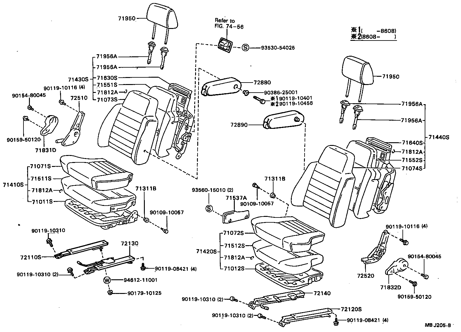 Exploded illustration MBJ205B