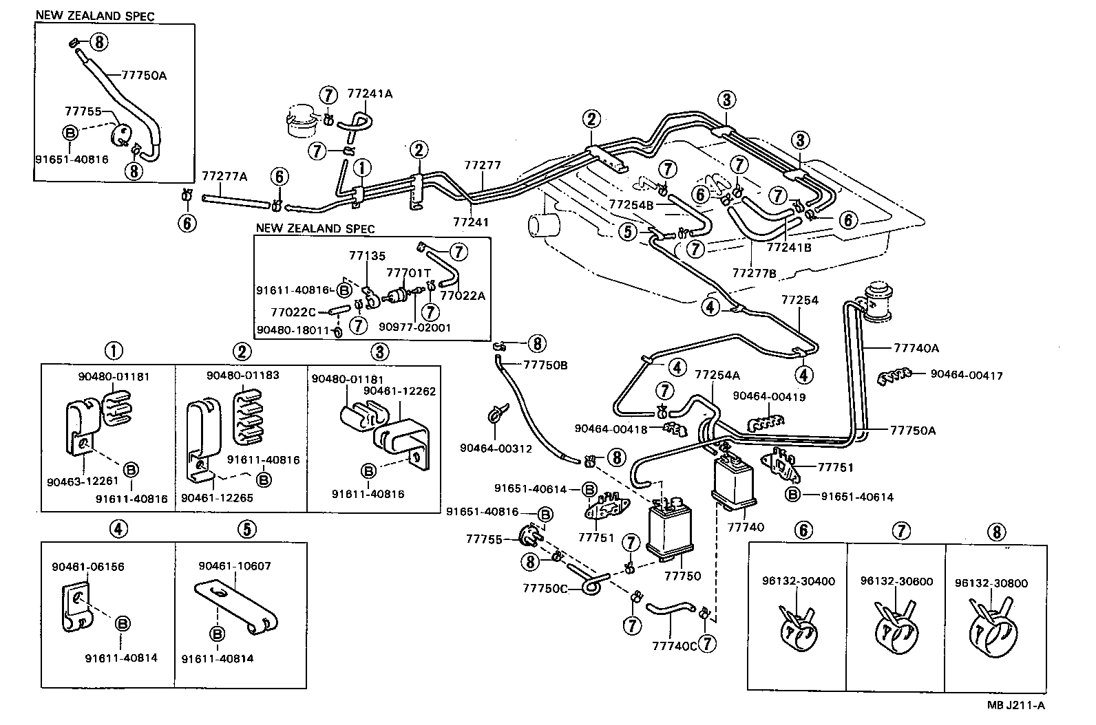 Exploded illustration MBJ211A