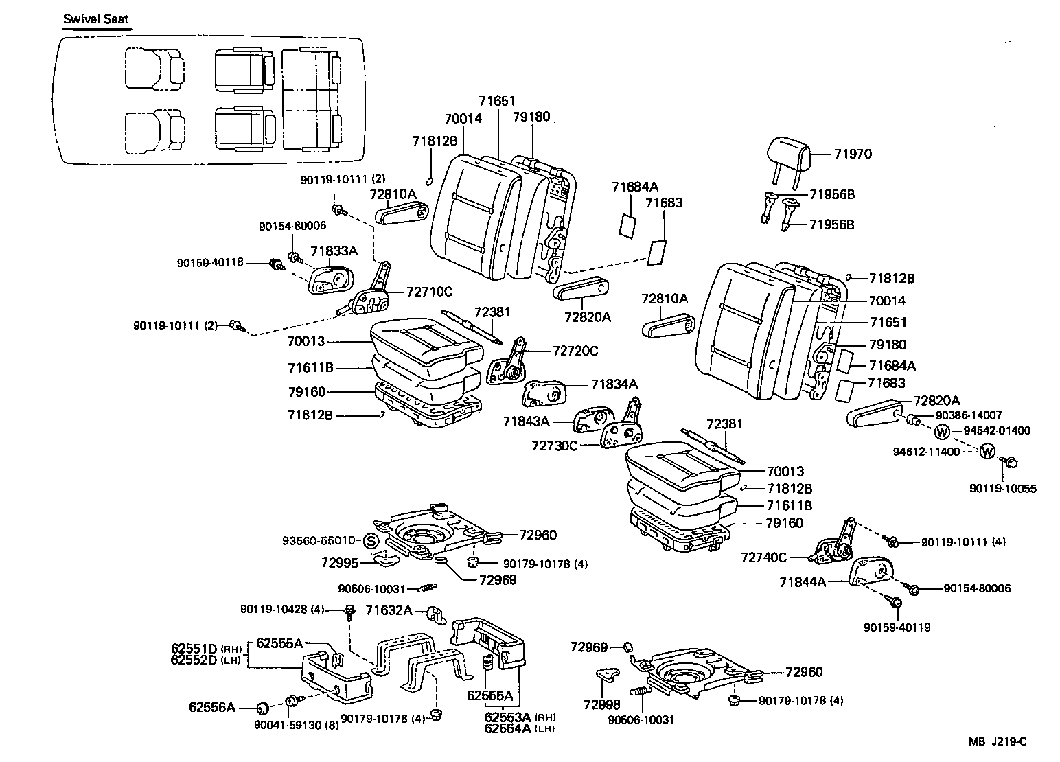 Exploded illustration MBJ219C