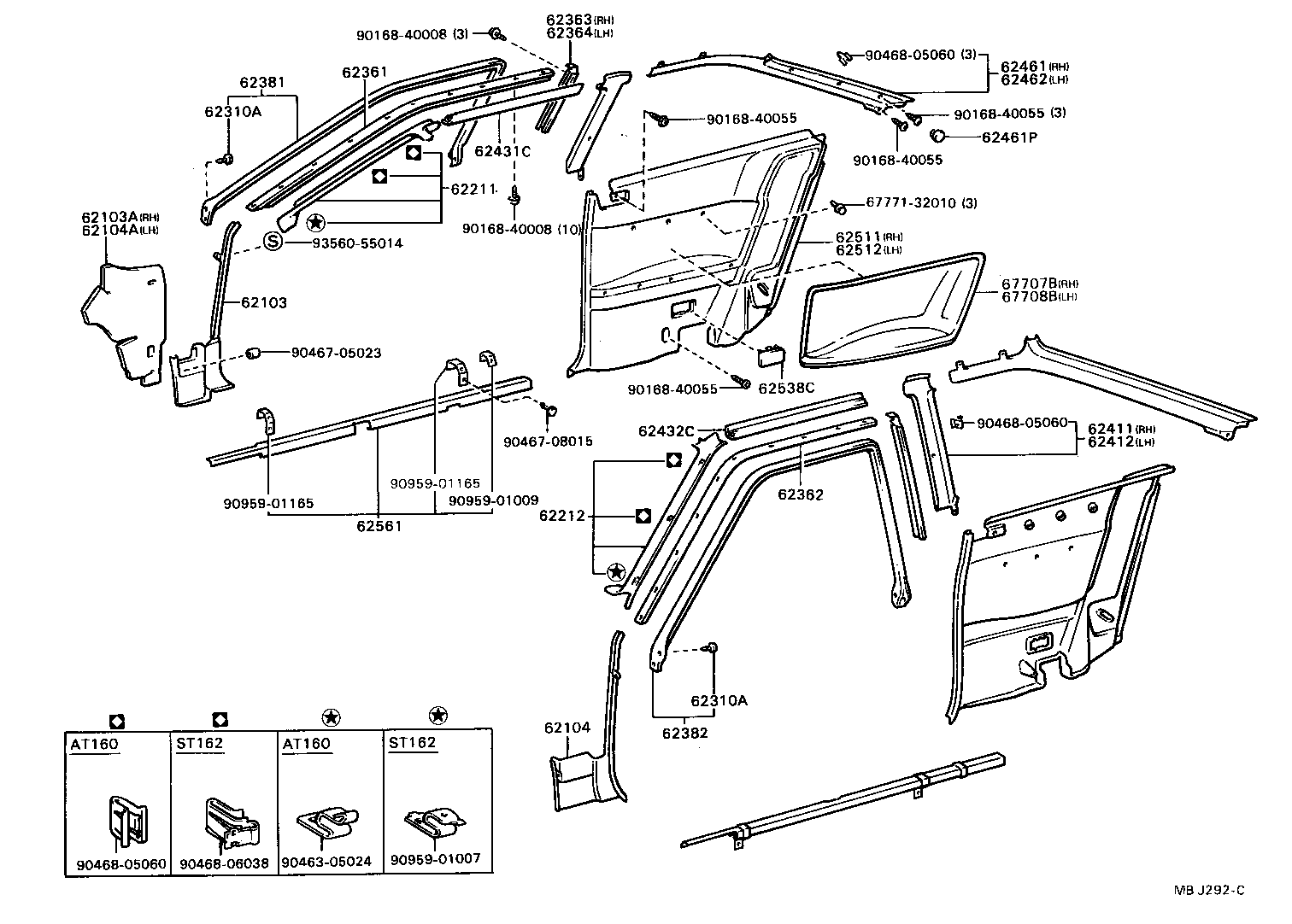 Exploded illustration MBJ292C