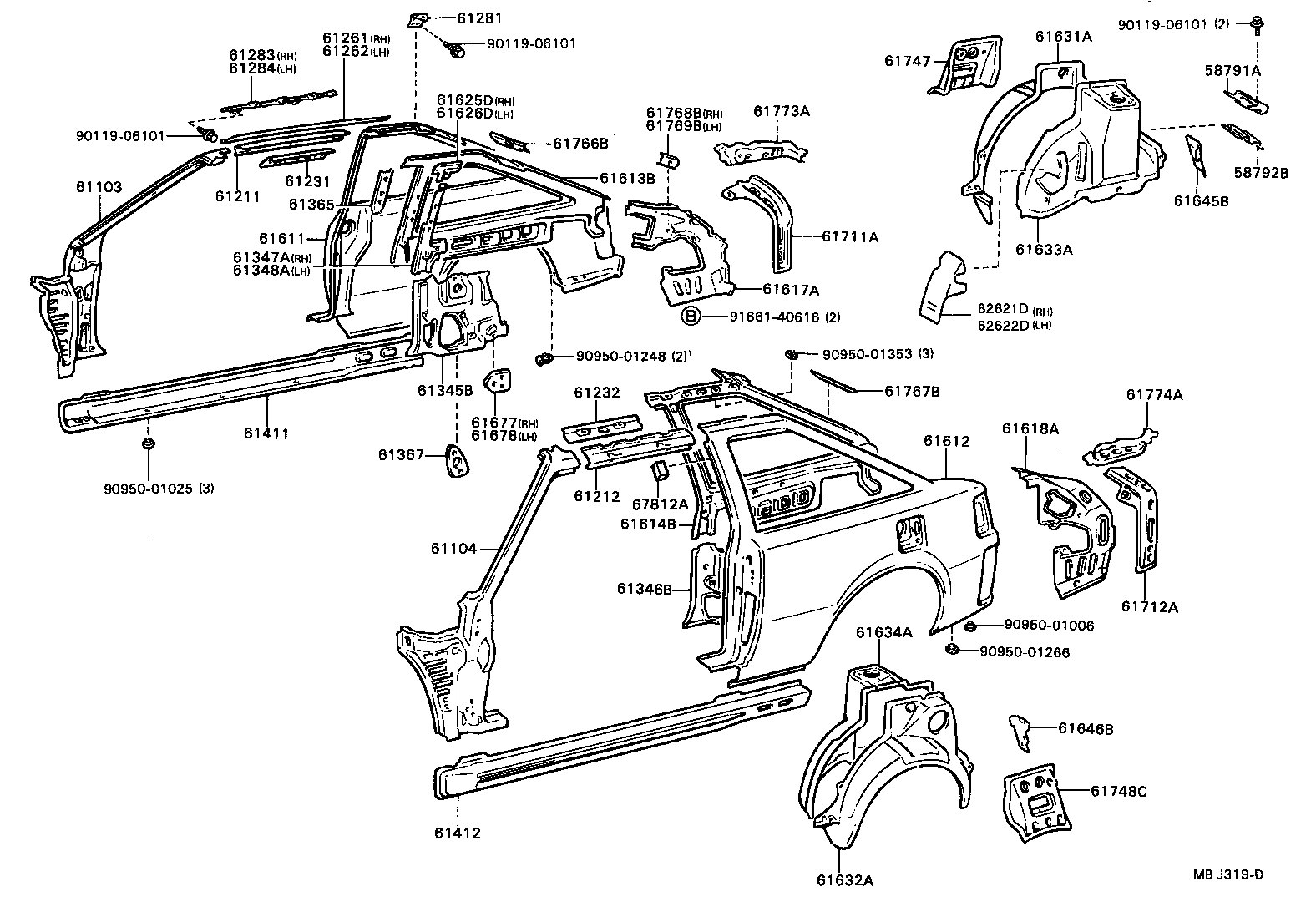 Exploded illustration MBJ319D