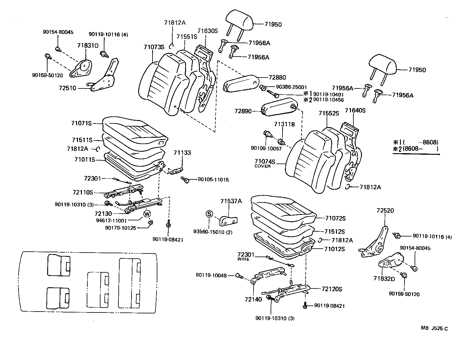 Exploded illustration MBJ525C
