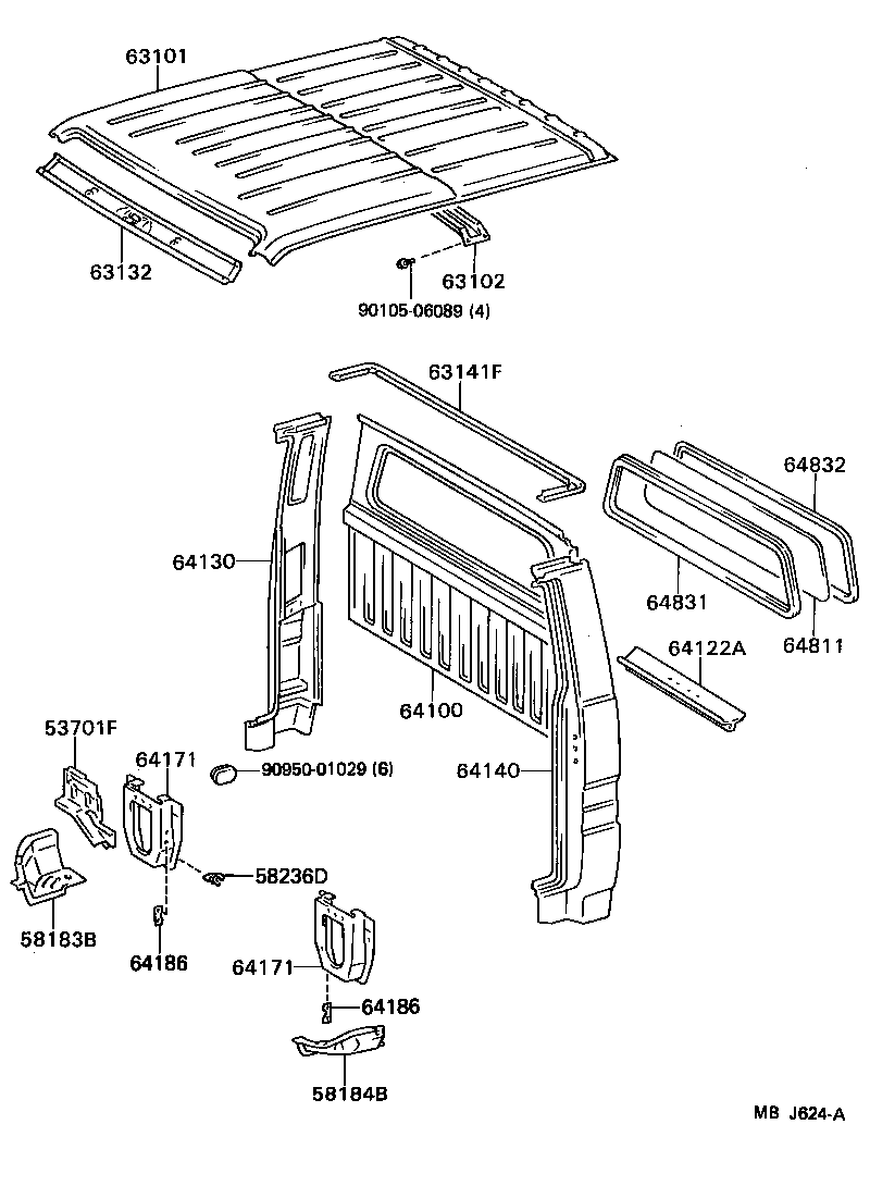 Exploded illustration MBJ624A
