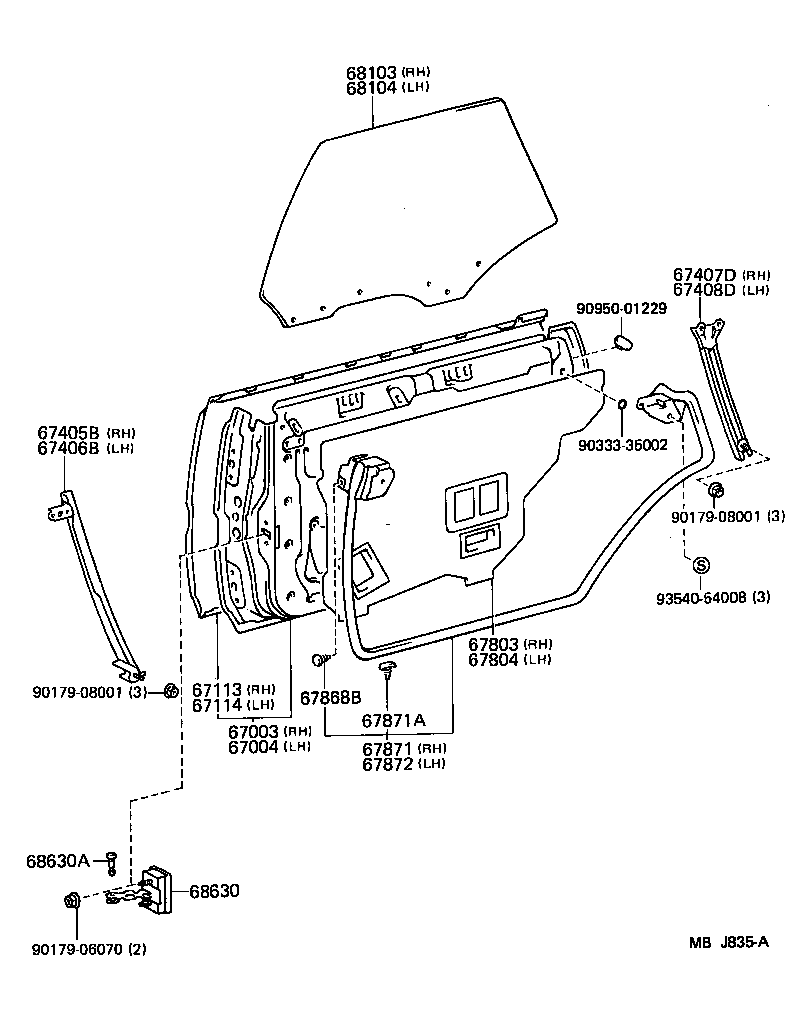 Exploded illustration MBJ835A