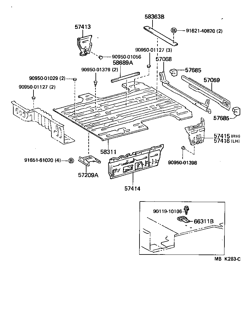 Exploded illustration MBK283C