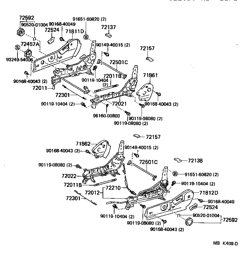 Exploded illustration MBK409D