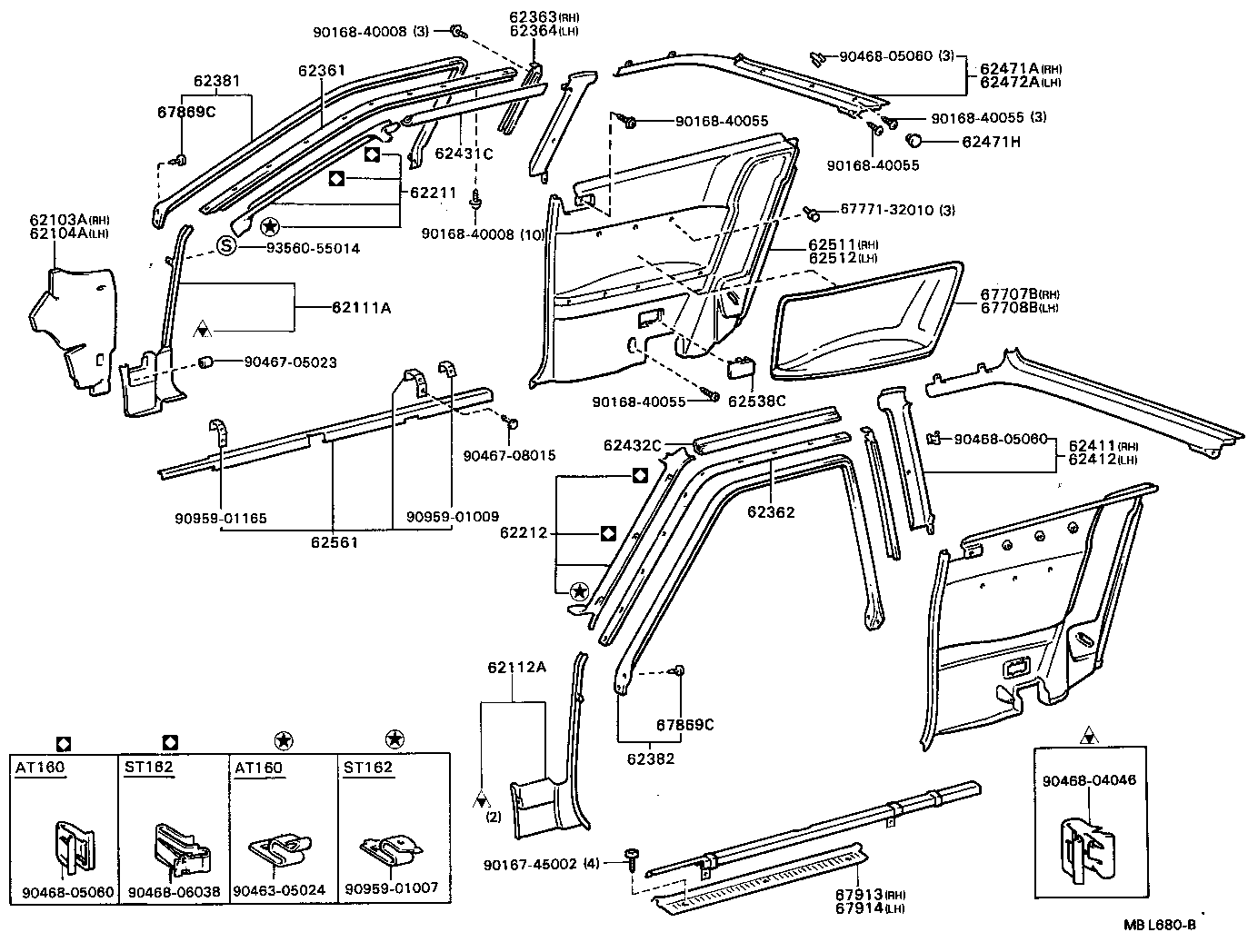 Exploded illustration MBL680B
