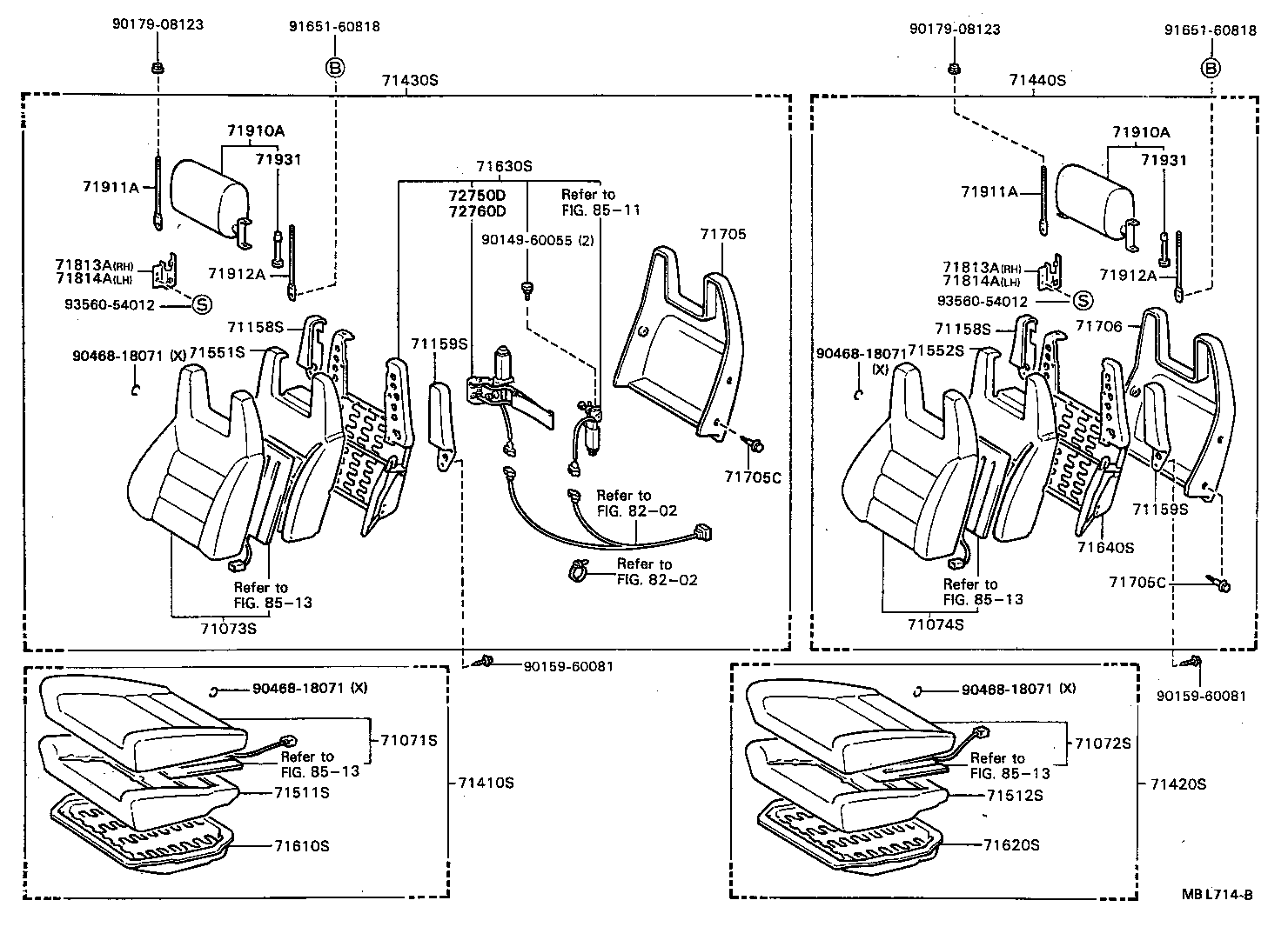 Exploded illustration MBL714B