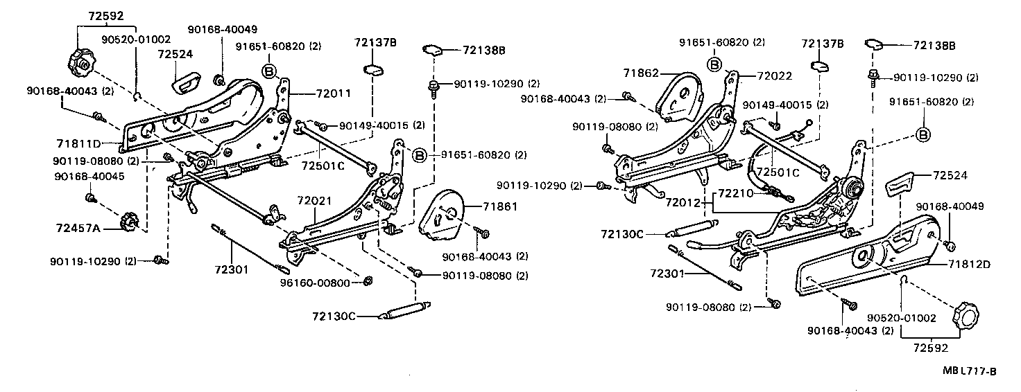 Exploded illustration MBL717B