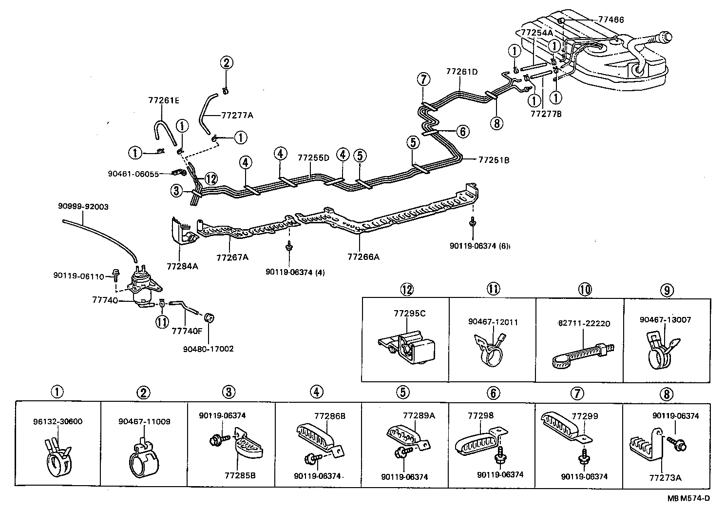 Exploded illustration MBM574D