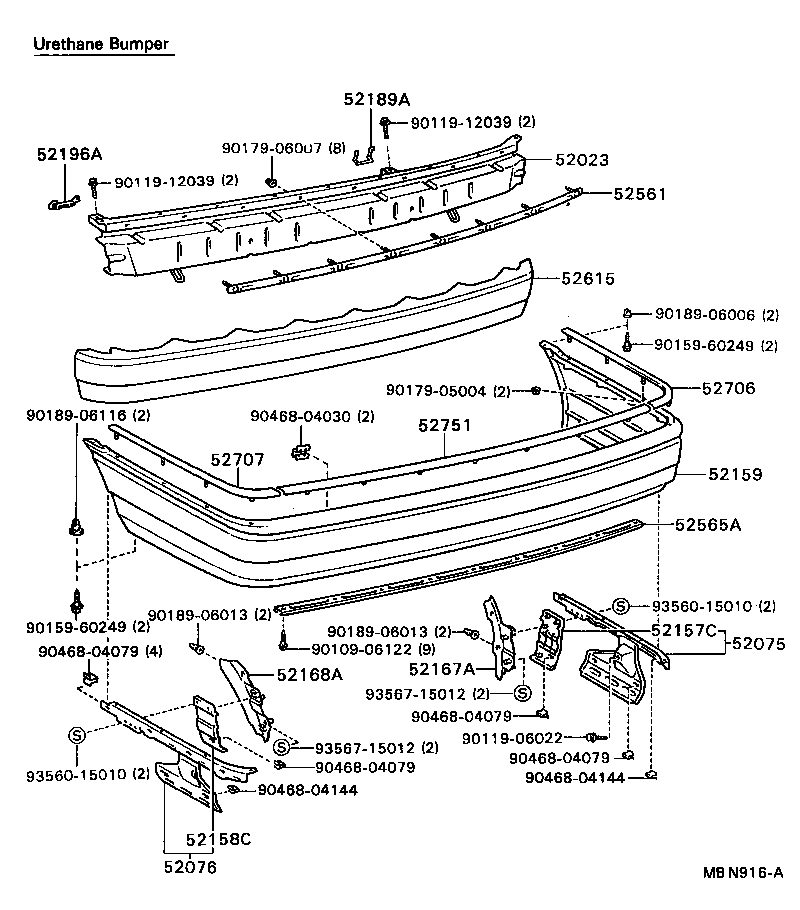 Exploded illustration MBN916A