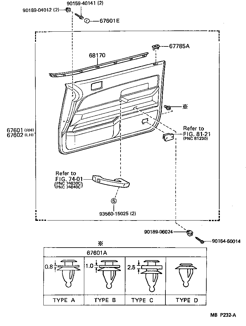 Exploded illustration MBP232A