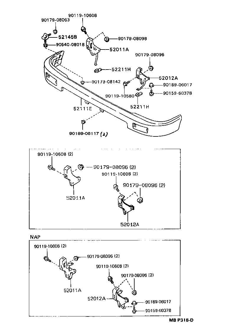 Exploded illustration MBP318D