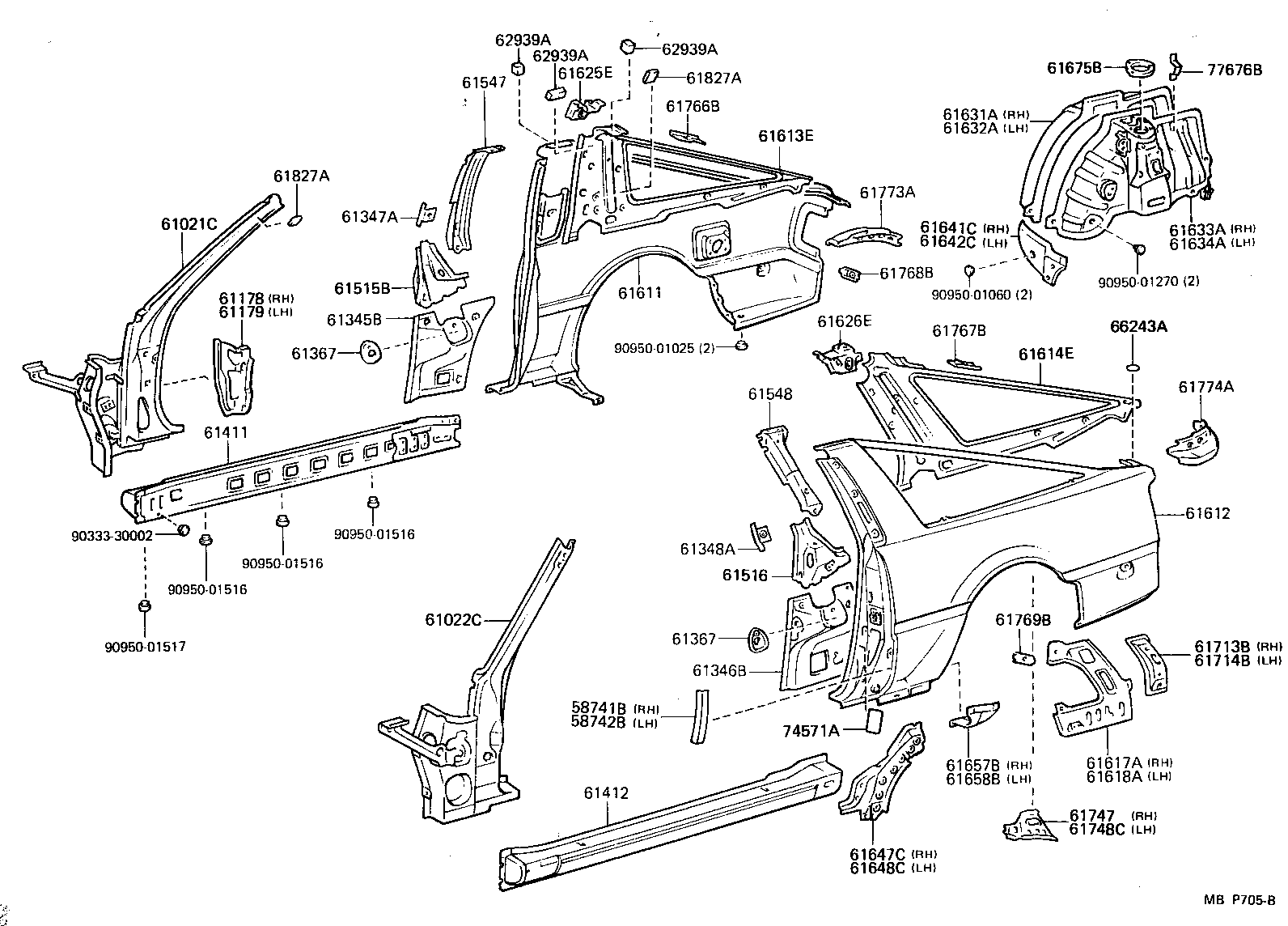 Exploded illustration MBP705B