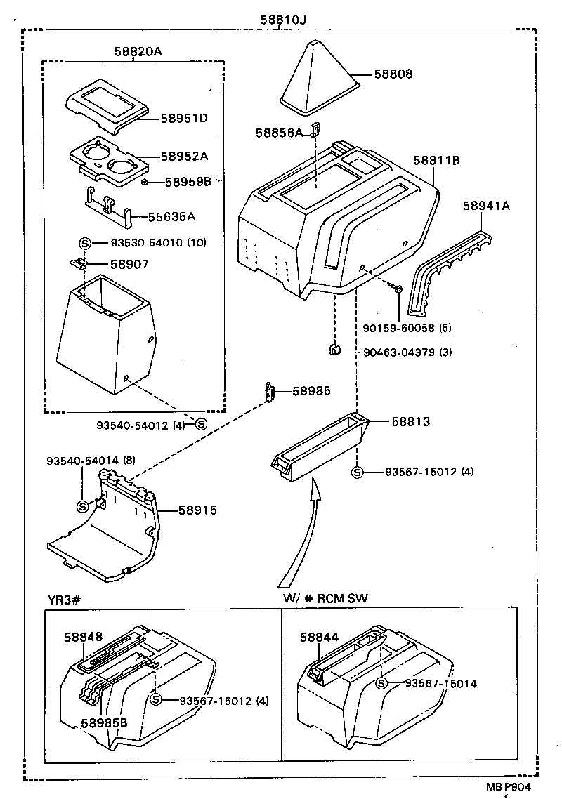 Exploded illustration MBP904