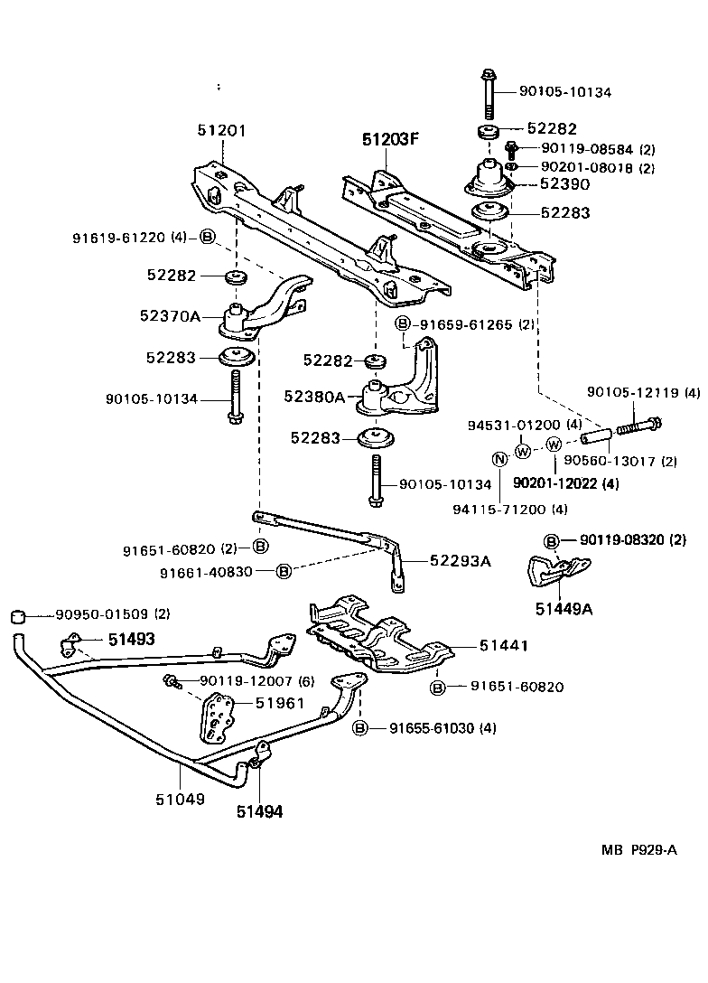 Exploded illustration MBP929A