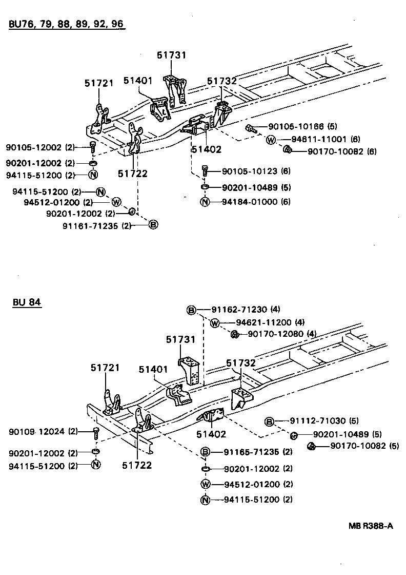 Exploded illustration MBR388A