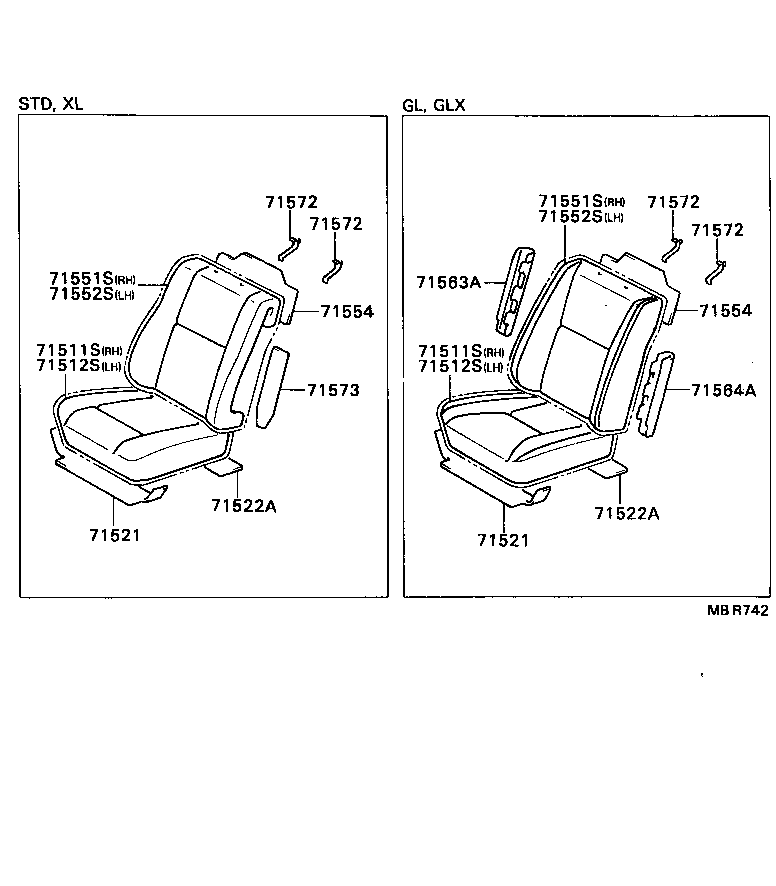 Exploded illustration MBR742