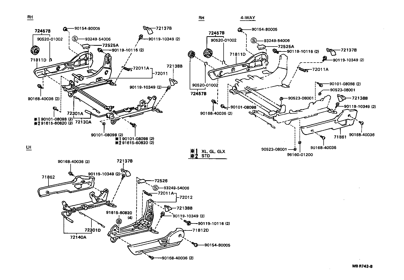Exploded illustration MBR743B
