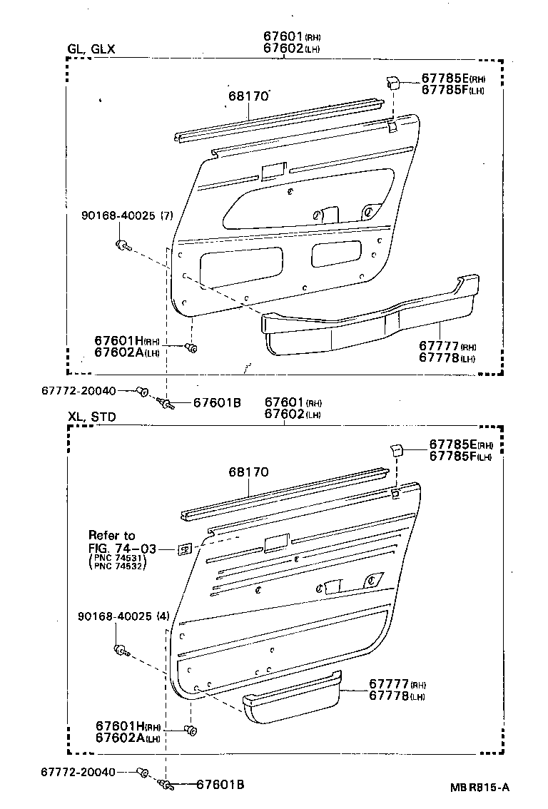 Exploded illustration MBR815A