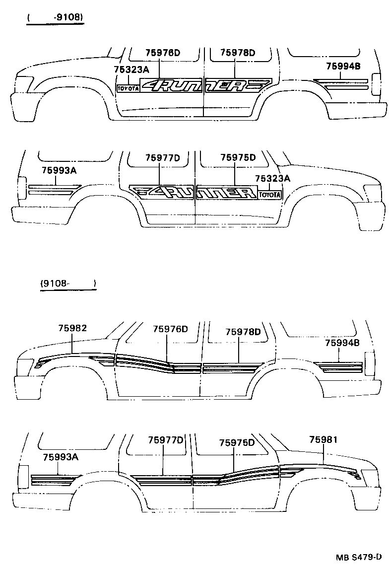 Exploded illustration MBS479D