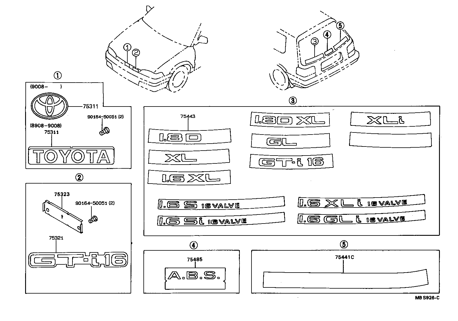 Exploded illustration MBS926C