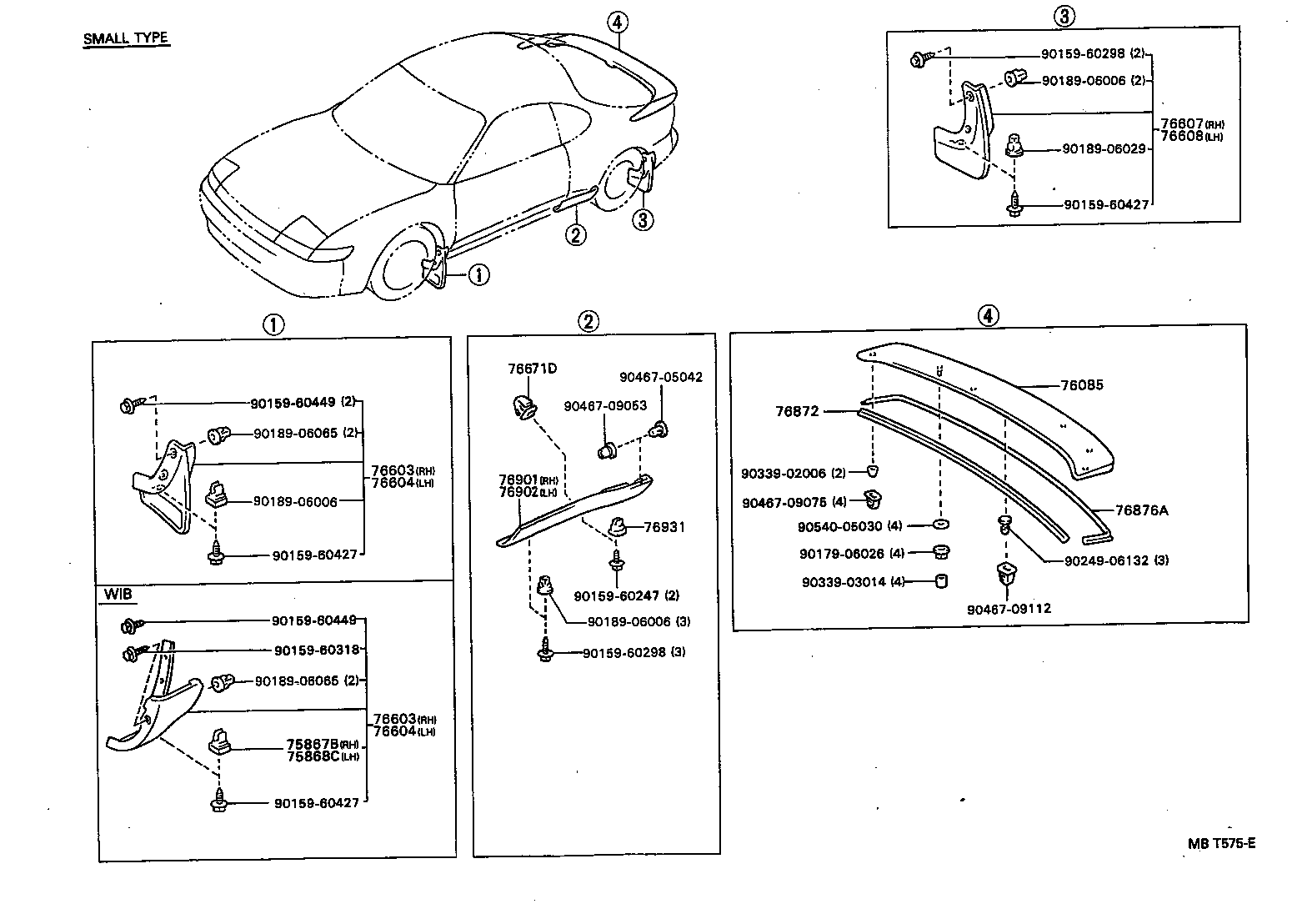 Exploded illustration MBT575E