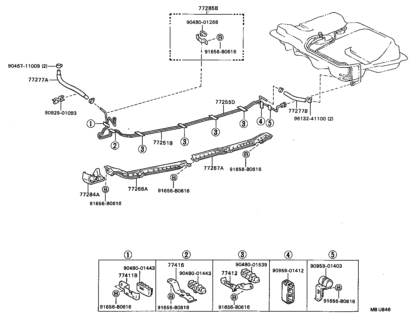 Exploded illustration MBU846