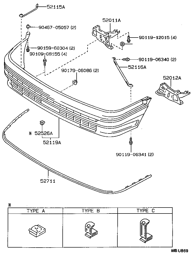 Exploded illustration MBU869