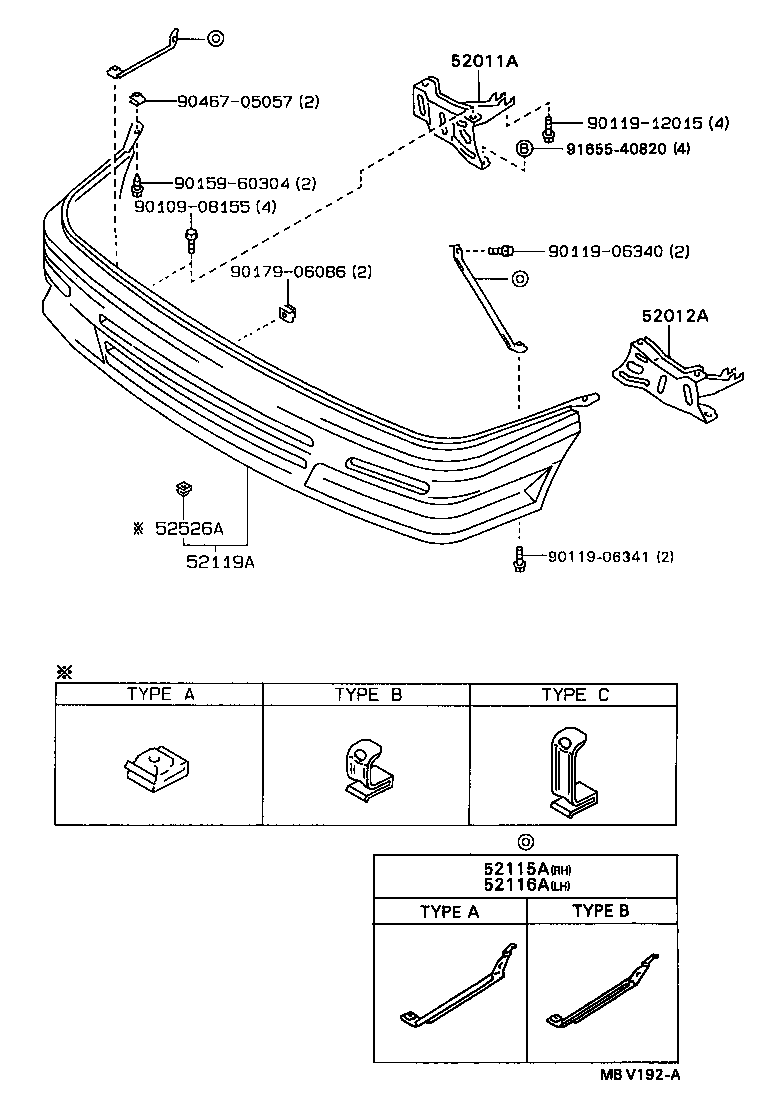 Exploded illustration MBV192A