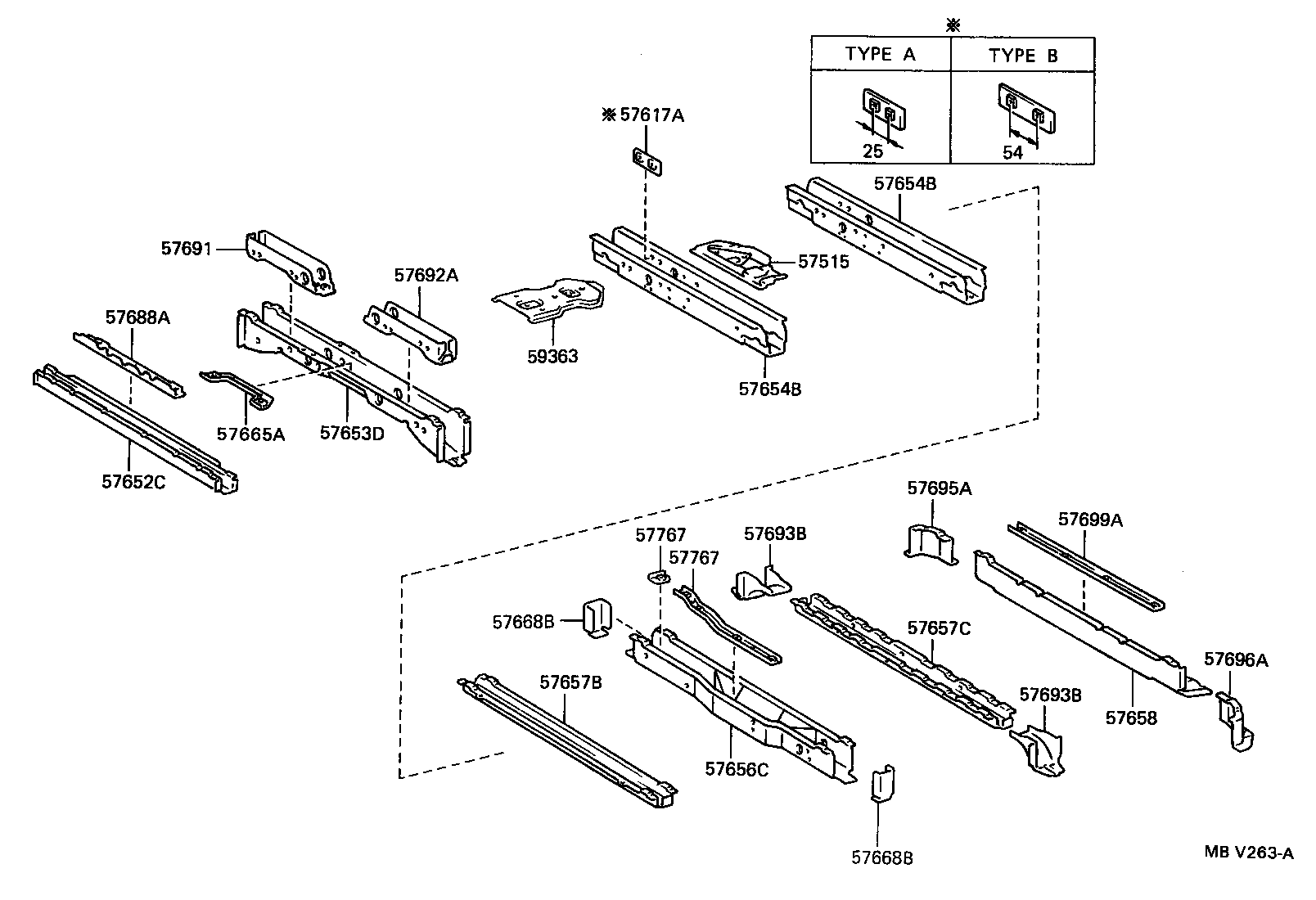 Exploded illustration MBV263A