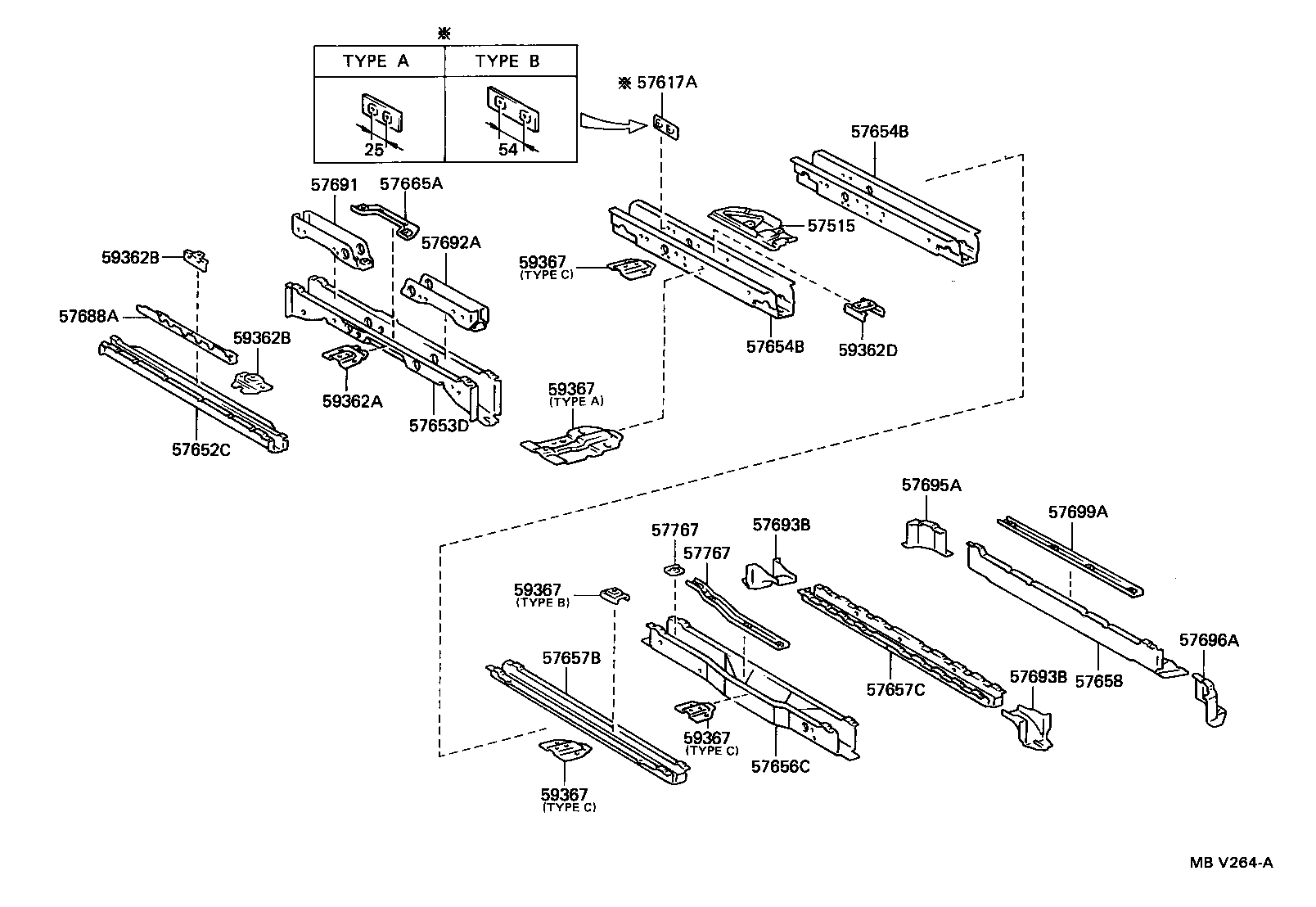 Exploded illustration MBV264A