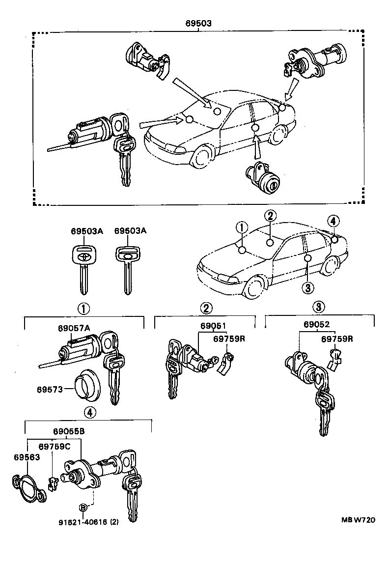 Exploded illustration MBW720