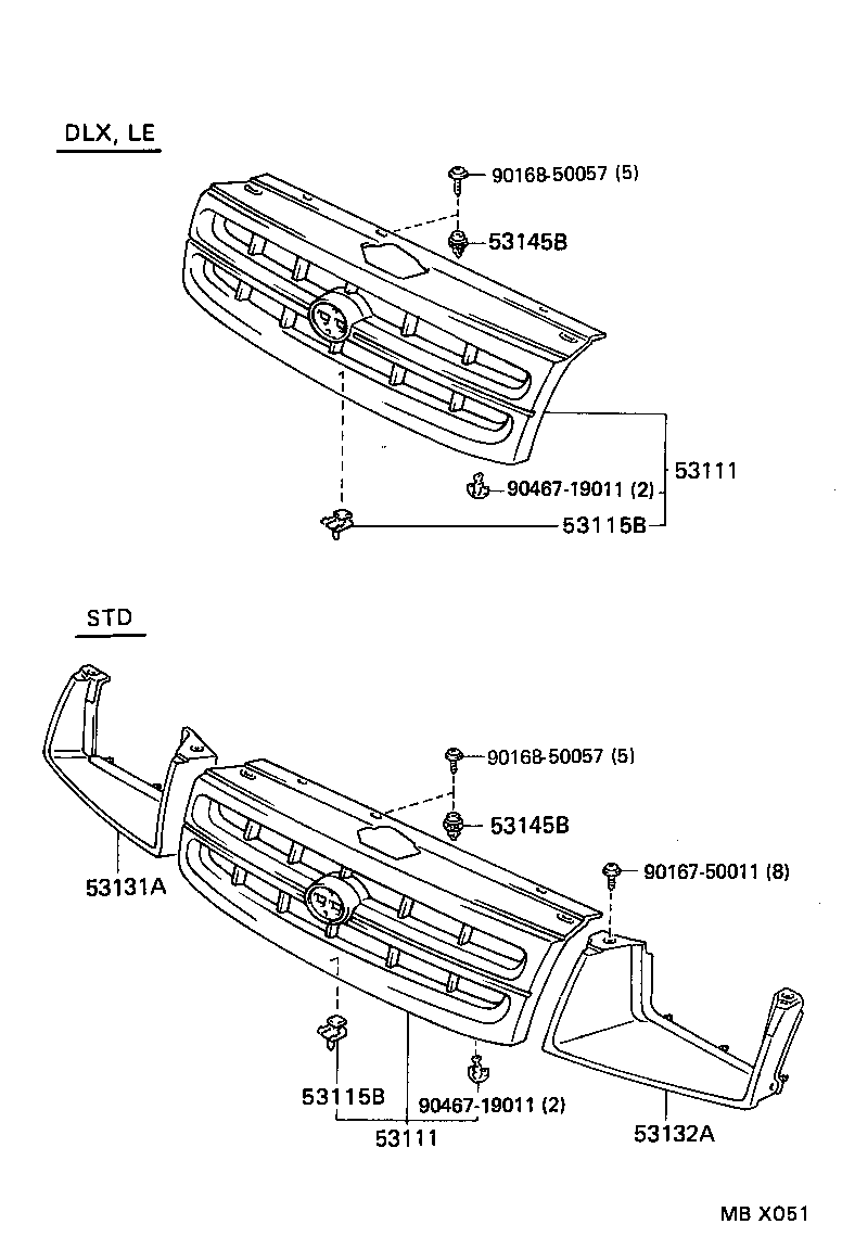 Exploded illustration MBX051