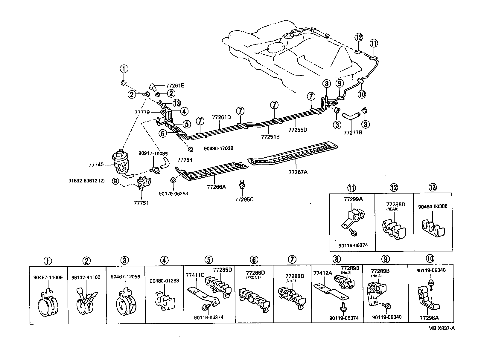 Exploded illustration MBX837A