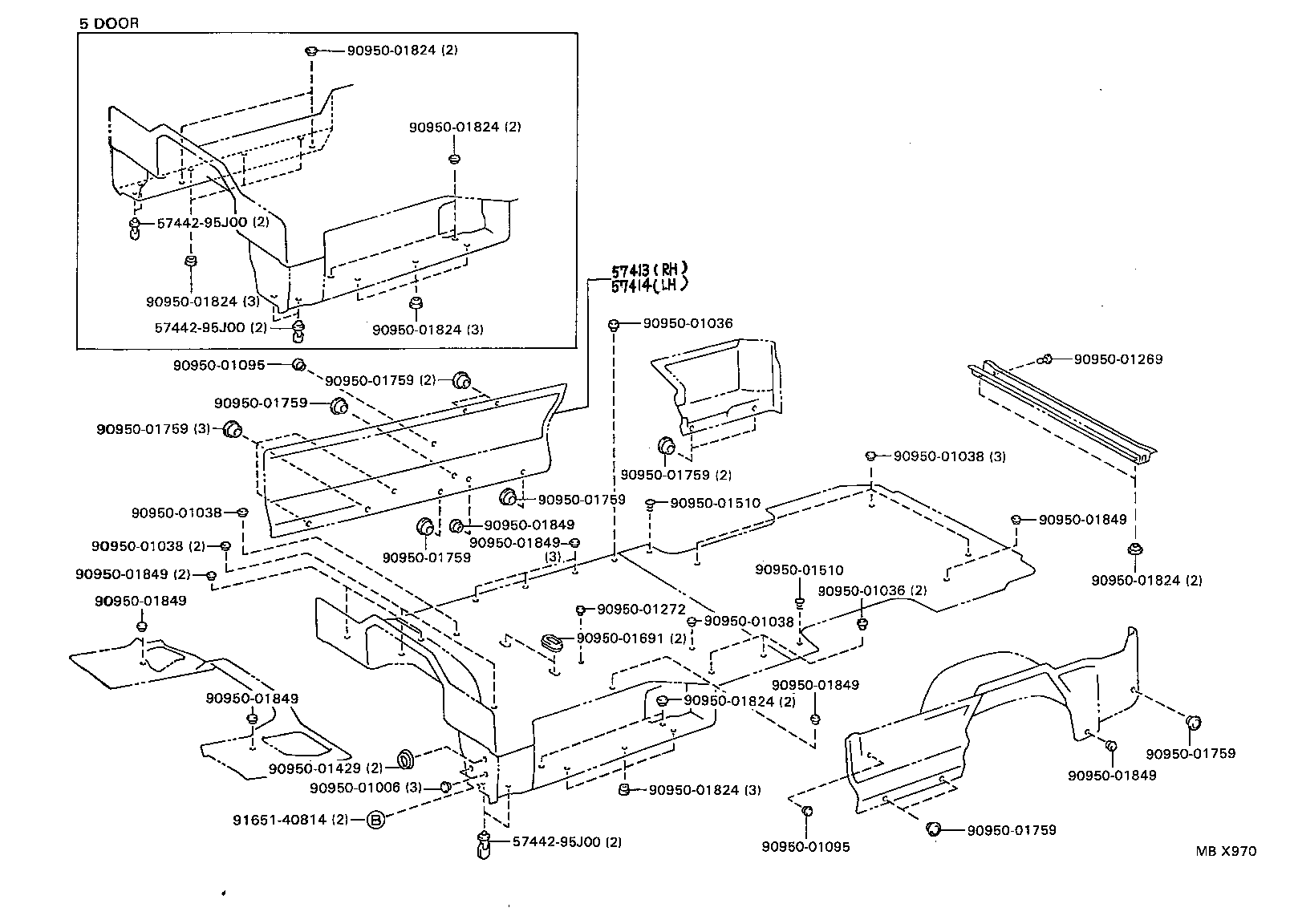 Exploded illustration MBX970