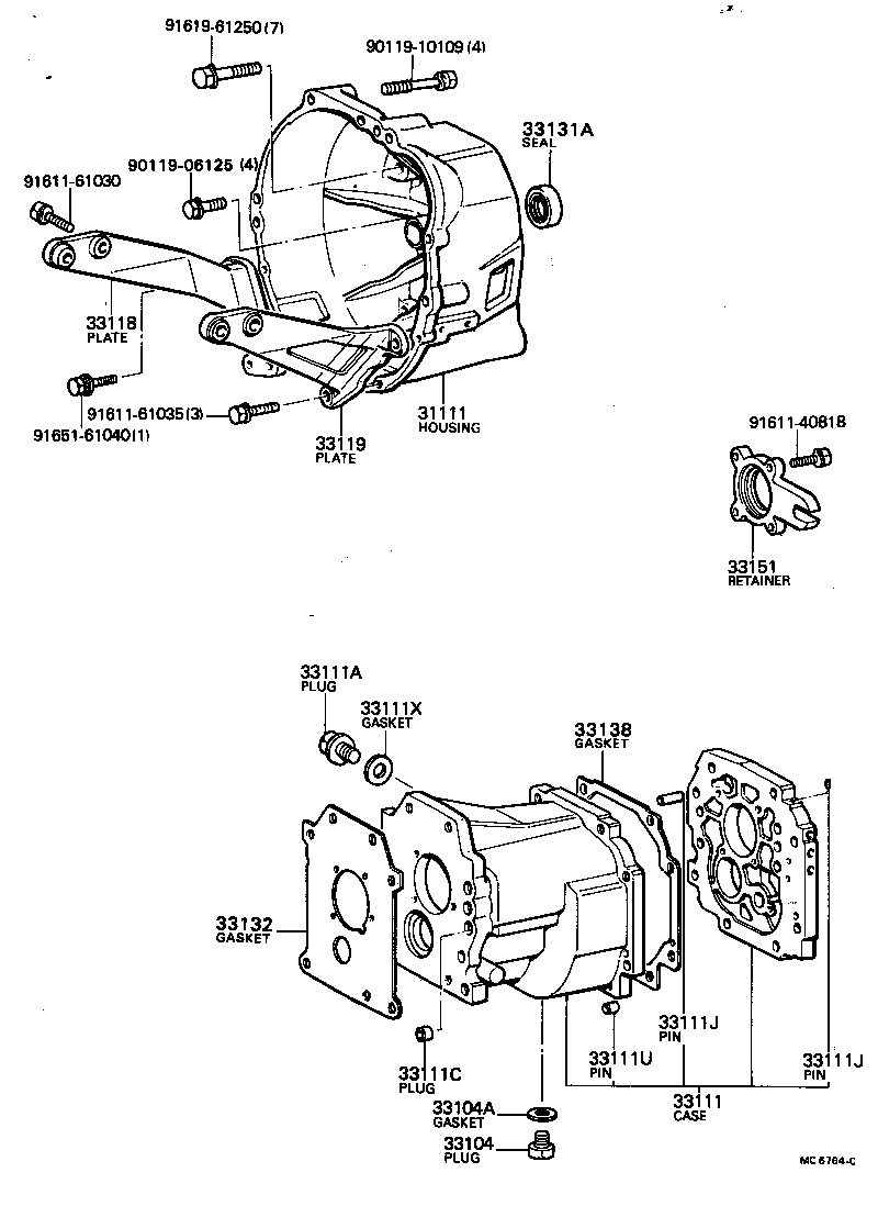 Exploded illustration MC6764C