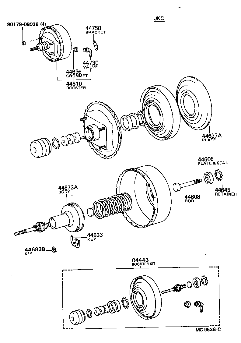 Exploded illustration MC9528C