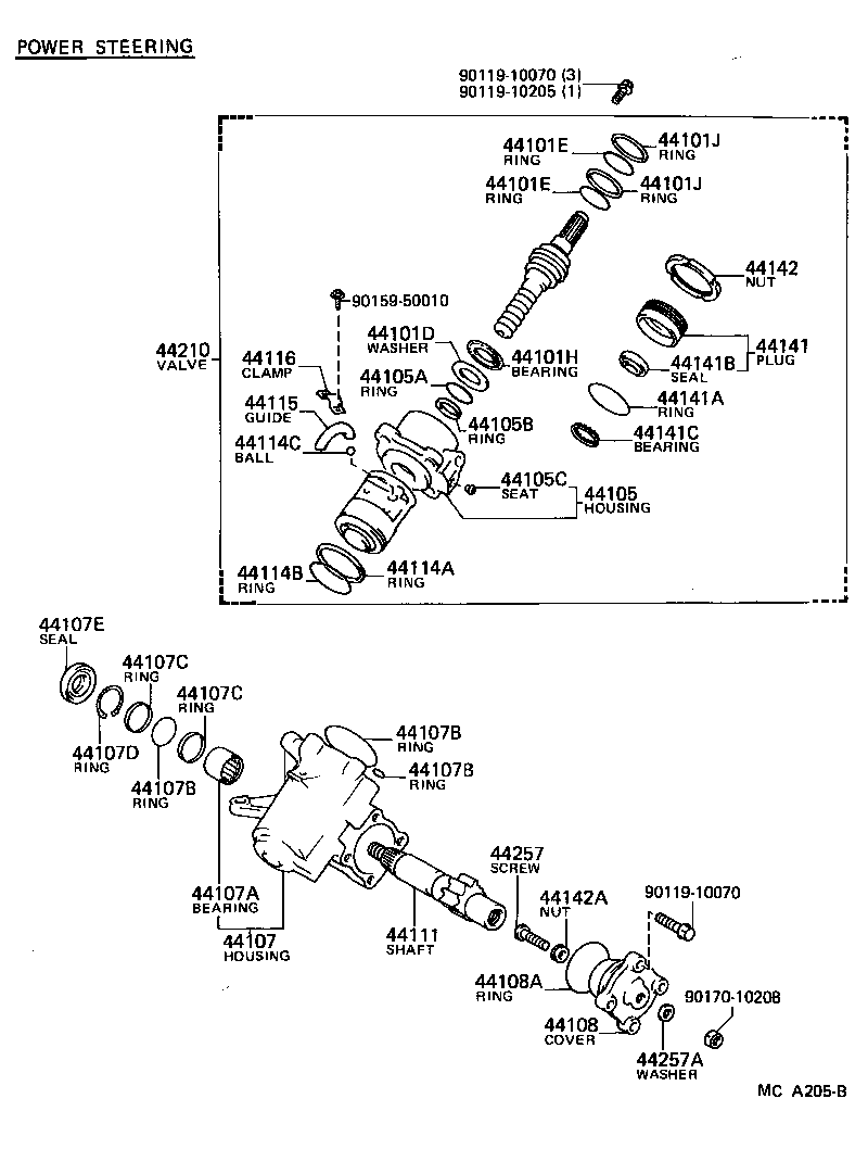 Exploded illustration MCA205B