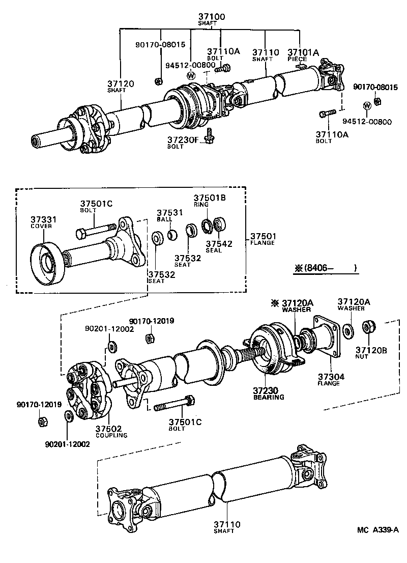 Exploded illustration MCA339A