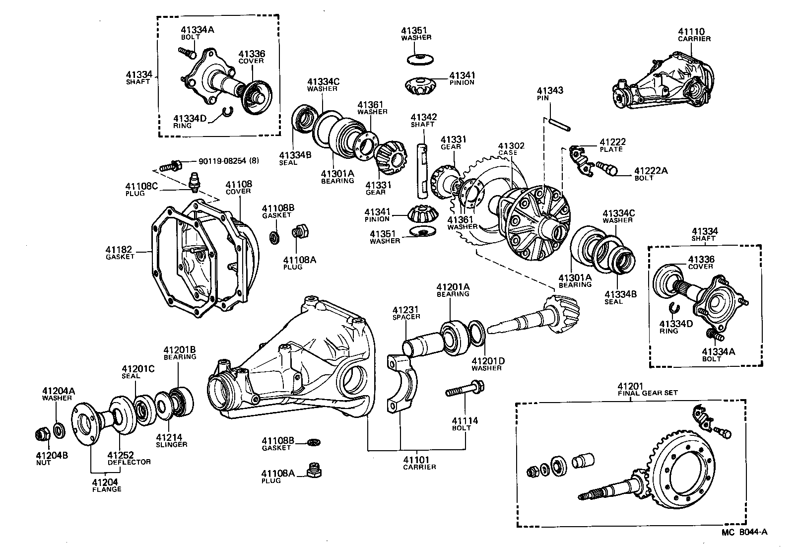 Exploded illustration MCB044A