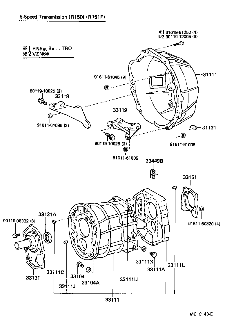 Exploded illustration MCC143E