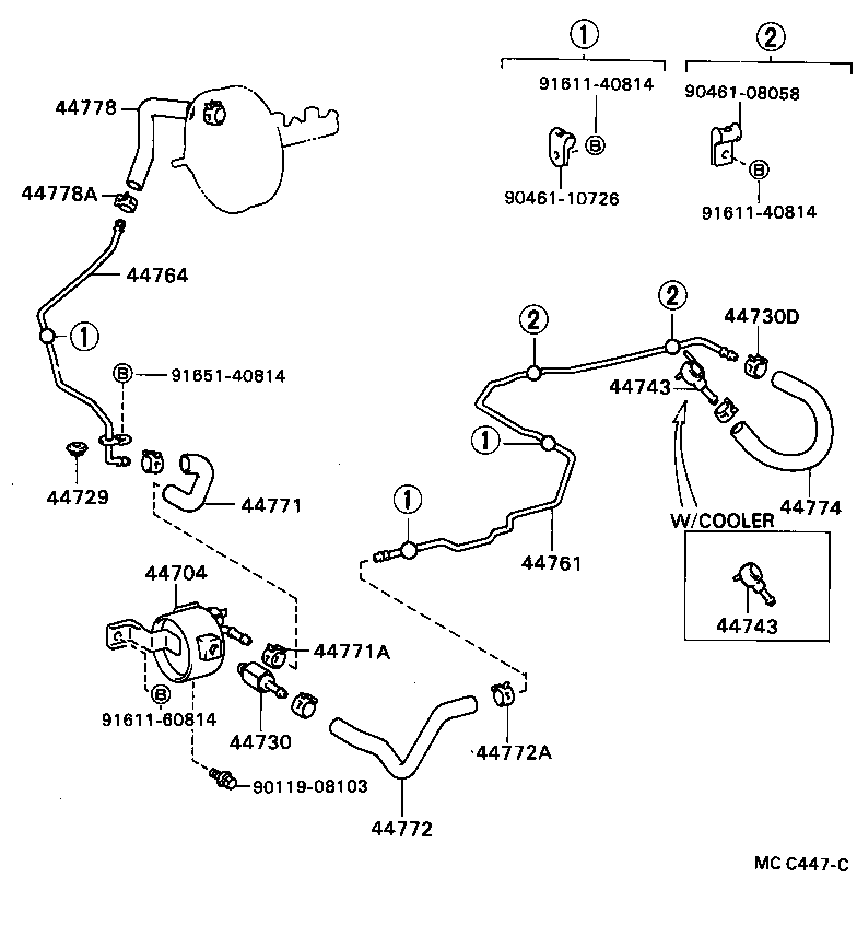 Exploded illustration MCC447C