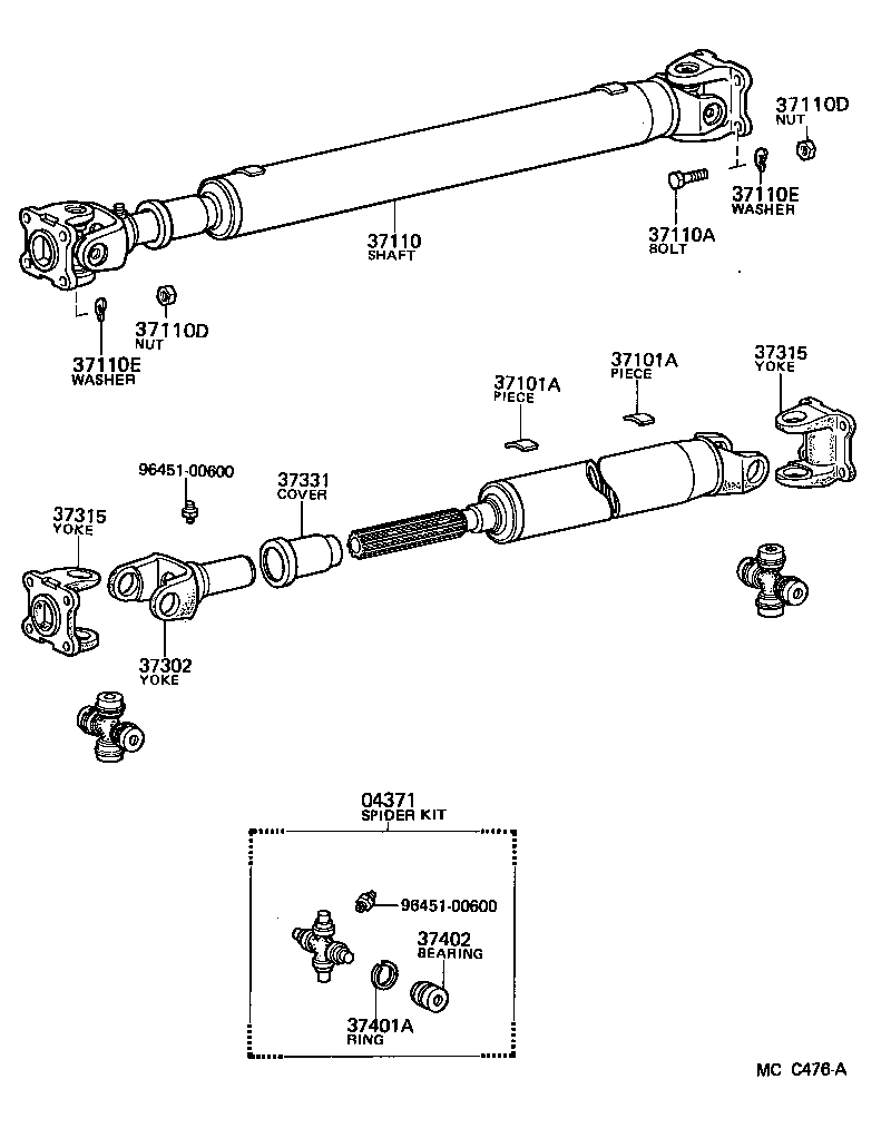Exploded illustration MCC476A