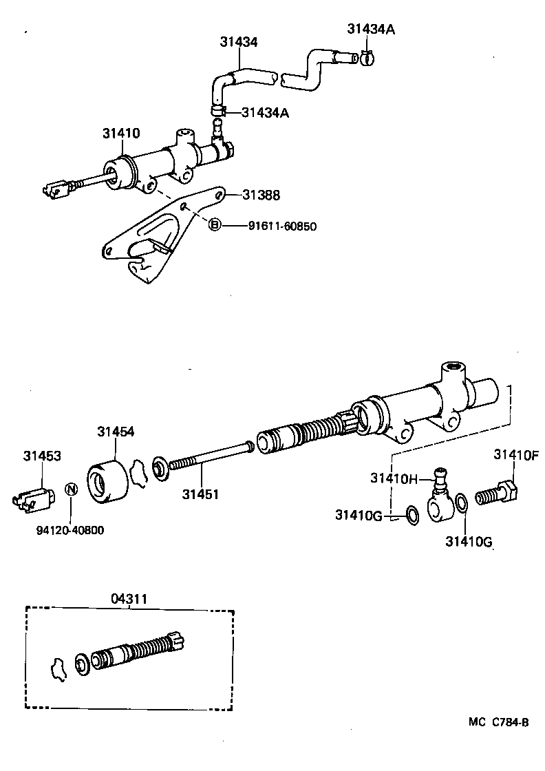 Exploded illustration MCC784B