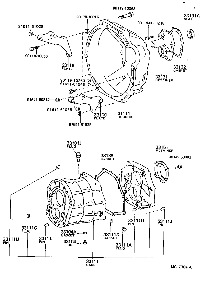 Exploded illustration MCC787A
