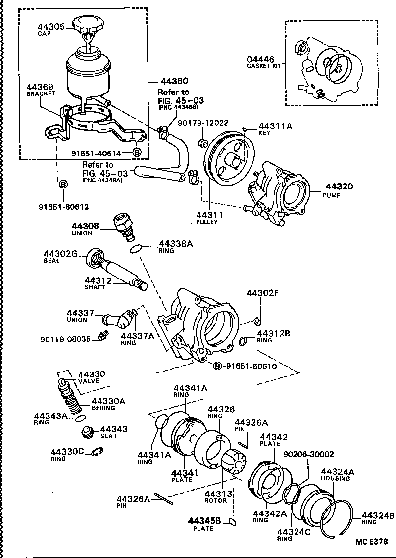 Exploded illustration MCE378