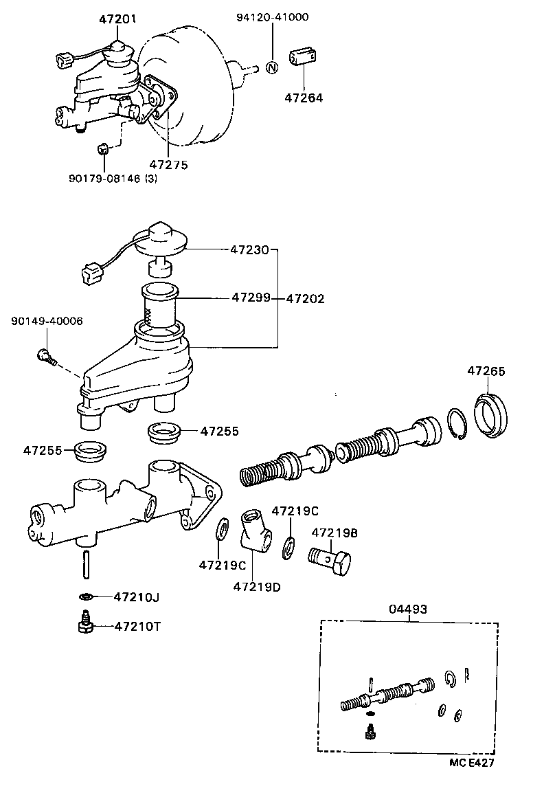 Exploded illustration MCE427